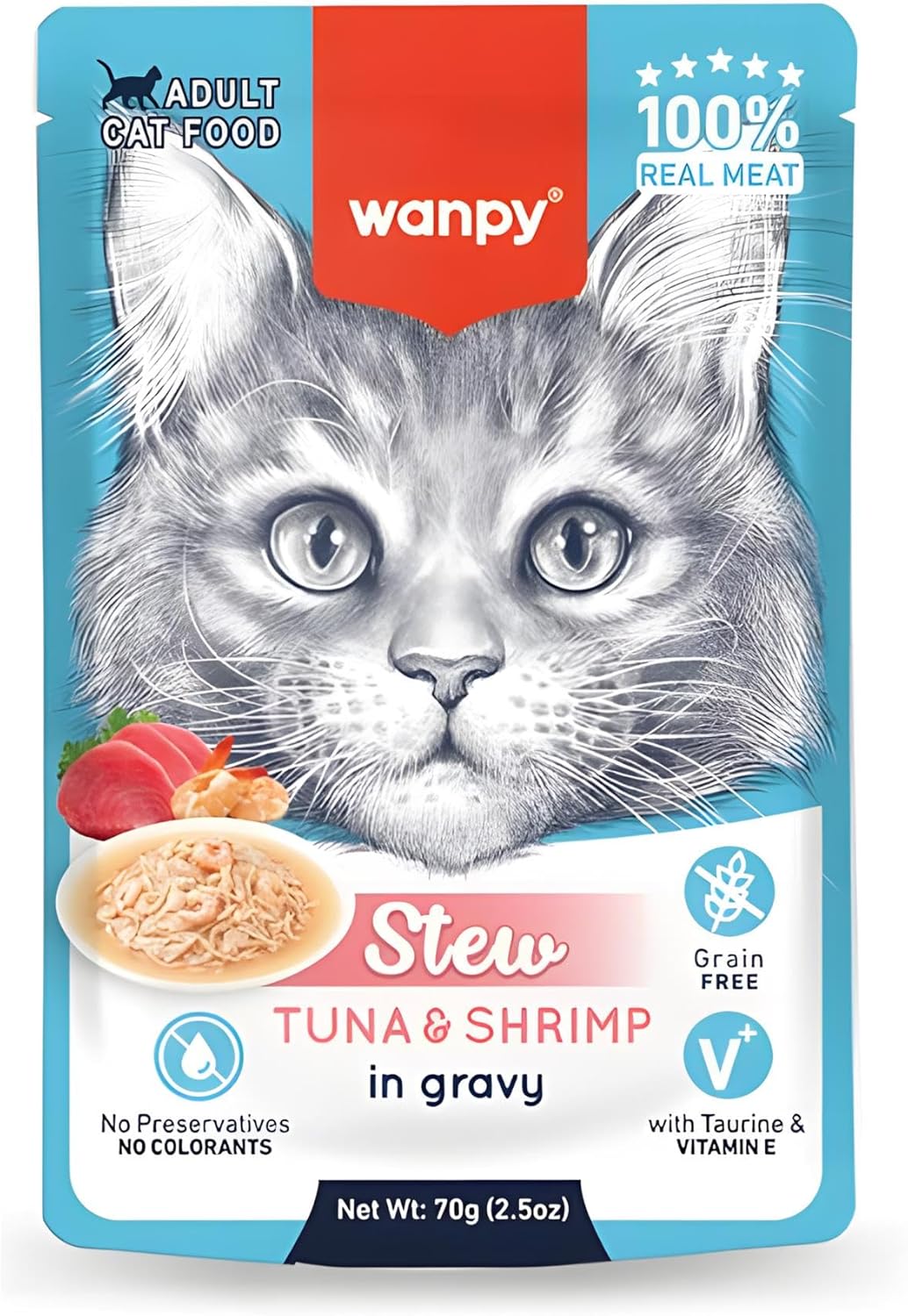 Alternative view of Pouch Ton Balıklı ve Karidesli Yaş Kedi Maması 70gr