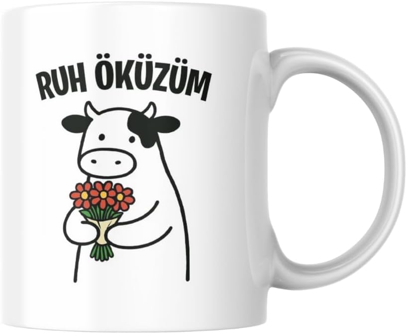 Alternative view of Ruh Öküzüm Kupa Bardak Komik Yazılı Hediyelik Kahve Çay Kupası