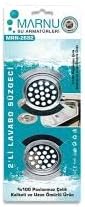 YAPI PASLANMAZ Lavabo Süzgeci 2'Li Lavabo Evye Süzgeci Lavabo İçi Süzgeç 6 cm Metal Tıkanma Önleyici Temizlik Ürünü Pratik ve Ergonomik Kolay Sök-Tak Modüllü