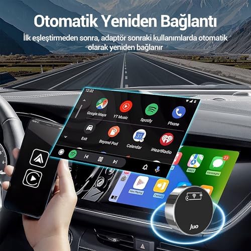 Alternative view of Kablosuz CarPlay Auto Kabloludan Kablosuza Çevirici USB ve Type-C Adaptör