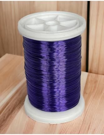 Alternative view of filografi 0.30mm (100gr - 150m) Bakır Üstü Gümüş Kaplı Parlak Mor Renkli Filografi Teli