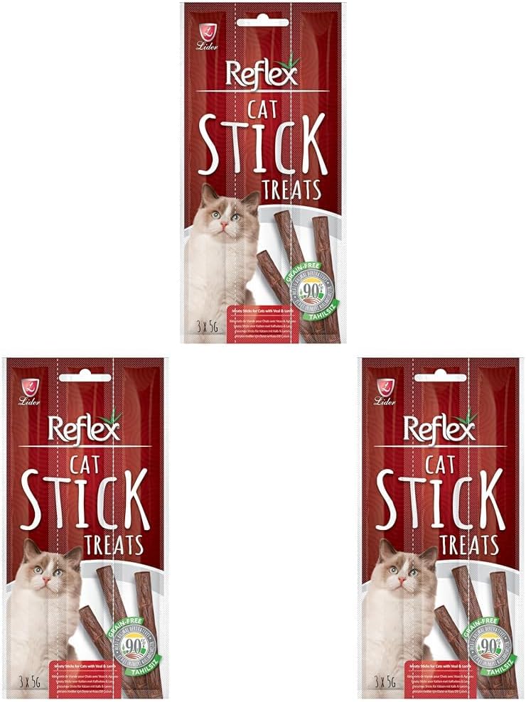 Alternative view of Reflex Biftekli Kuzulu Kedi Ödül Çubuğu 5 Gr 3 Adet 3lü paket