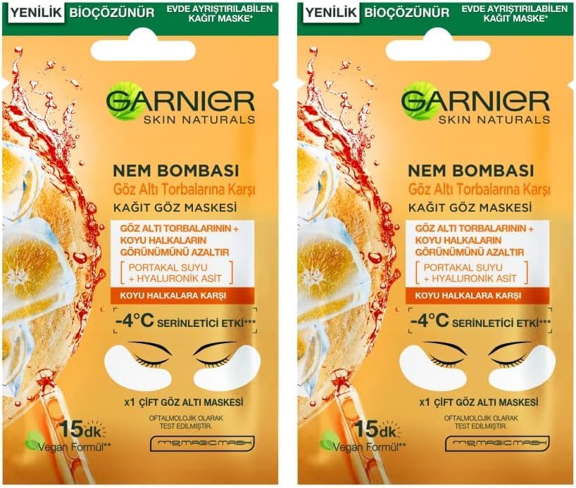 Alternative view of Nem Bombası Göz Altı Torbalarına Karşı Kağıt Göz Maskesi 2li paket