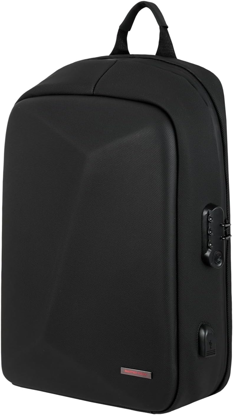 Alternative view of EVA Sert Kabuk Motosiklet Sırt Çantası, Siyah, USB Girişli, Şifreli Kilitli, Notebook ve Tablet Bölmeli, Gizli Arka Cepli, Çok Fonksiyonlu