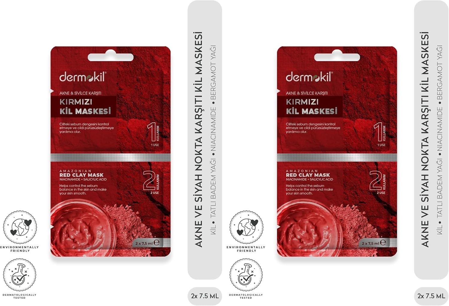 Alternative view of Akne ve Siyah Nokta Karşıtı Kil Maskesi 2x 7.5 ml 2li paket