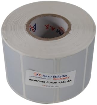 Demirbaş Etiketi 60mm X 30mm Ruloda 1200 Adet