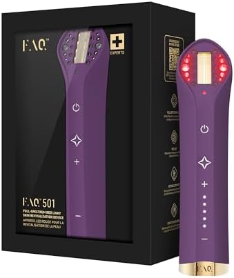FAQ 501 Kırmızı LED Yüz Bakımı - Cilt Parlaklığı İçin Uygulama Kontrollü LED Işık, Cilt Dokusu ve Işıltısını Geliştirmek İçin