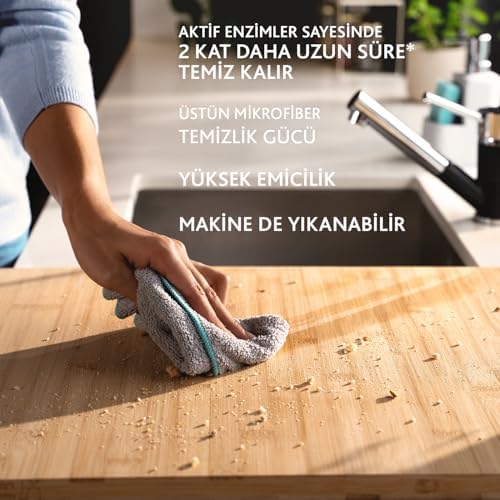 Pro Clean Aktif Enzimli Mikrofiber Temizlik Bezi, 3’lü Paket
