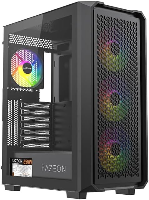 Alternative view of FAZEON F10 650W 80PLUS BRONZE Mesh 4x120mm ARGB Fanlı ATX Bilgisayar Kasası
