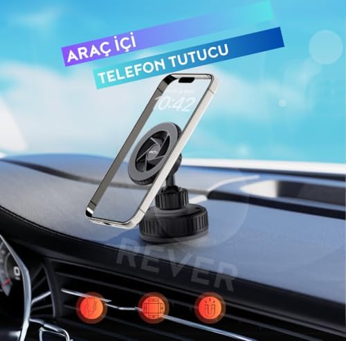 Araç İçi Telefon Tutucu Güçlü Manyetik Vakum Vantuzlu Araç Telefon Tutucu