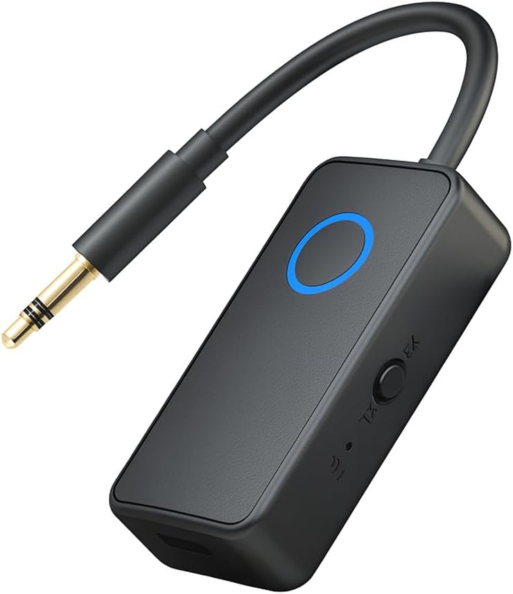 Alternative view of Bluetooth 5.4 Ses Alıcı & Verici – 2’si 1 Arada AUX Adaptör, 3.5mm Jak, USB-C Şarj, 15m Kablosuz Menzil, 180mAh Batarya, Araç & Ev Hoparlör için Kablosuz Müzik Adaptörü | M30
