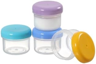 UCR 4‘lü 50 ml Mini Anne Bebek Süt ve Mama Bebek Organik Besin Ölçekli Sızdırmaz Kapaklı Saklama Kabı