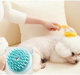 Alternative view of Silikon Kedi Köpek Yıkama Fırçası Kedi Köpek Tarağı - Şampuan Hazneli Köpürtme Masaj Tarağı