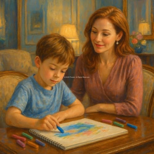 Pastel Boya Seti, 12 Renkli, Okul ve Sanat Kullanımına Uygun, Çocuklar İçin, Pastel Boya Kalemi, Kolay Uygulanabilir, Canlı Renkli, Yüksek Kalite, 12'li