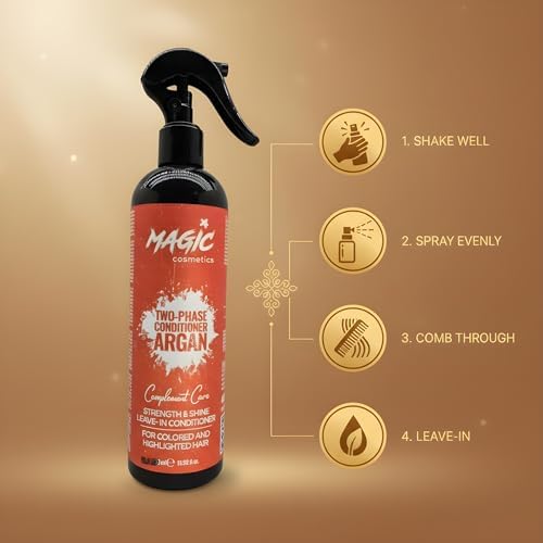 Cosmetics Çift Fazlı Argan Yağı İçerikli Fön Suyu 400 ml – Koruyucu & Besleyici – Güç Parlaklık ve Kolay Tarama Sağlar – Tüm Saç Tipleri İçin 2 Phase Conditioner Argan