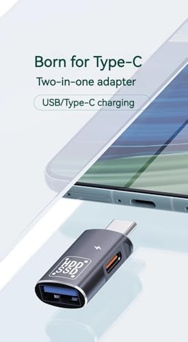 Alternative view of 2’si 1 Arada USB C OTG Adaptörü – Type-C’den USB-A 3.0 & USB-C Şarj/Kulaklık Dönüştürücü, 5Gbps Veri Aktarımı, Tak-Çalıştır, Tablet, Laptop & Telefon Uyumlu | ZR1061