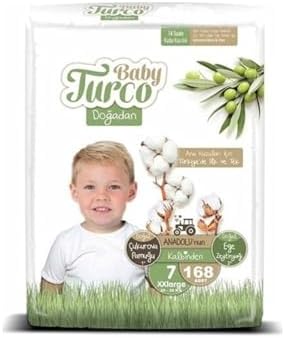 Baby Turco Bebek Bebek Bezi 2 Aylık Paket 7 Numara 20-30 Kg 168 Adet