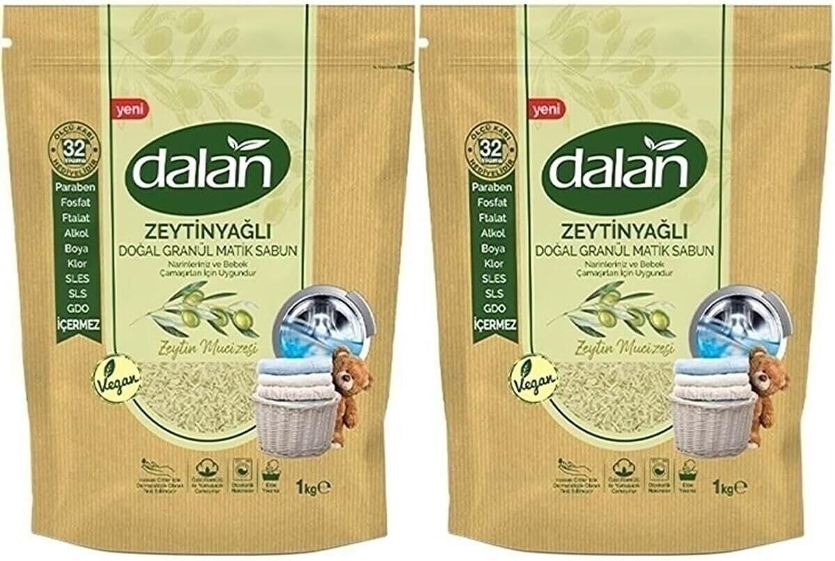 Granül Sabun Doğal Zeytinyağlı 1000 Gr X 2 Adet,1991116992360