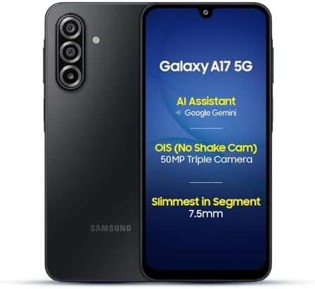 Alternative view of Galaxy A17 5G (6 GB RAM, 128 GB Depolama) | 50 MP Titreşimsiz Kamera | Süper AMOLED | Corning Gorilla Glass Victus | 7,5 mm Şık | Ai (Yapay Zeka) (Siyah)