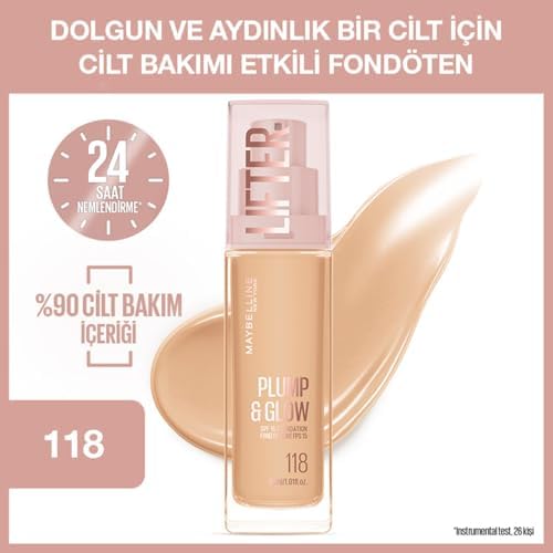 New York Lifter Niasinamid ve Hyalüronik Asit İçeren Aydınlatan Fondöten - 118