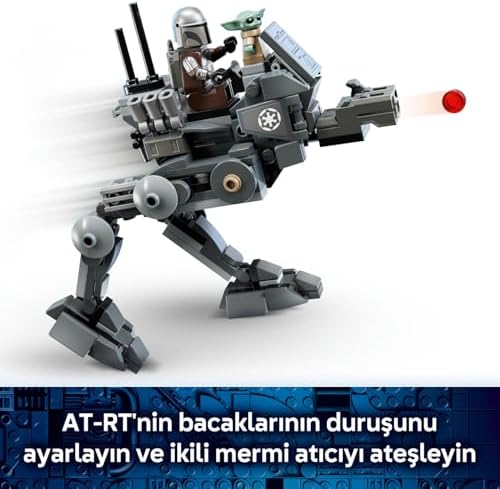 : Mandalorian ve AT-RT Saldırısı 75444-7 Yaş ve Üzeri Çocuklar için Mandalorian Minifigürü ile Figürü İçeren Yaratıcı Oyuncak Yapım Seti, Hediye Fikri (297 Parça)