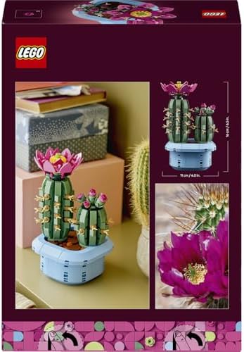 Alternative view of Botanicals Çiçekli Kaktüs 11509 - Tam Çiçek Açmış Büyük Kaktüs ve Tomurcuklara Sahip Küçük Kaktüs İçeren Sevgililer Günü'ne Özel Çiçek Yapım Seti (482 Parça)
