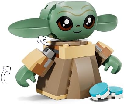 : The Mandalorian ’nun Yuvası 75443-4 Yaş ve Üzeri Çocuklar için Ayarlanabilir Figürü ve Sorgan Kurbağası İçeren Yaratıcı Oyuncak Yapım Seti, Hediye Fikri (107 Parça)