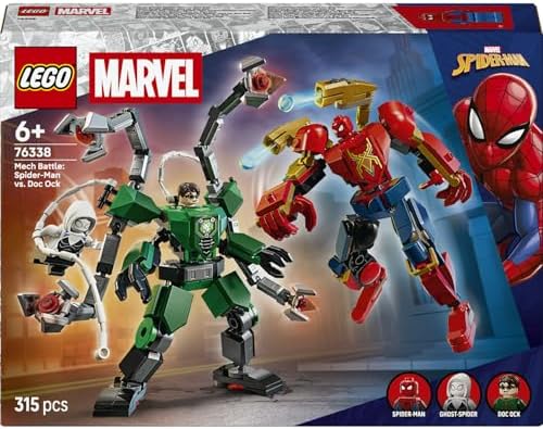 Alternative view of Savaşı: Örümcek Adam, Doktor Oktopus’a Karşı 76338-6 Yaş ve Üzeri Çocuklar için Örümcek Adam ve Ghost Rider Minifigürleri İçeren Oyuncak Yapım Seti, Hediye Fikri (315 Parça)