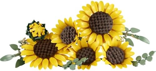 Botanicals Ayçiçeği Buketi 11502 - Yetişkinler için Çeşitli Gelişim Aşamalarında 6 Ayçiçeği İçeren Dekoratif Çiçek Buketi Model Yapım Seti, Kadınlar ve Erkekler için Hediye Fikri (686 Parça)