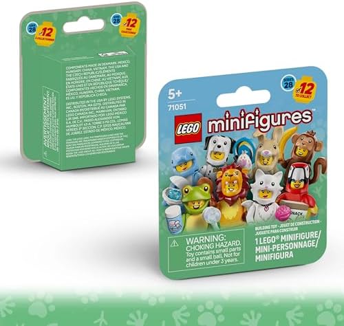Alternative view of Minifigures Hayvanlar Seri 28 71051 – 5 Yaş ve Üzeri Çocuklar için Papağan, Aslan ve Sevimli Tavşan Dahil 12 Sürpriz Minifigürden 1'ini İçeren Yaratıcı Oyuncak Yapım Seti, Hediye Fikri (7 Parça)