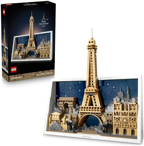 Alternative view of Architecture Paris – Aşıklar Şehri 21064 – Yetişkinler için Eyfel Kulesi, Notre Dame, Zafer Takı ve Louvre Müzesi Mimari Simgelerini İçeren Dekoratif Model Yapım Seti, Hediye Fikri (958 Parça)