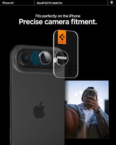 Air ile Uyumlu Kamera Lens Camı Koruyucu Kolay Kurulum GLAS.tR EZ Fit Optik Pro (2 Adet) Gray - AGL10130