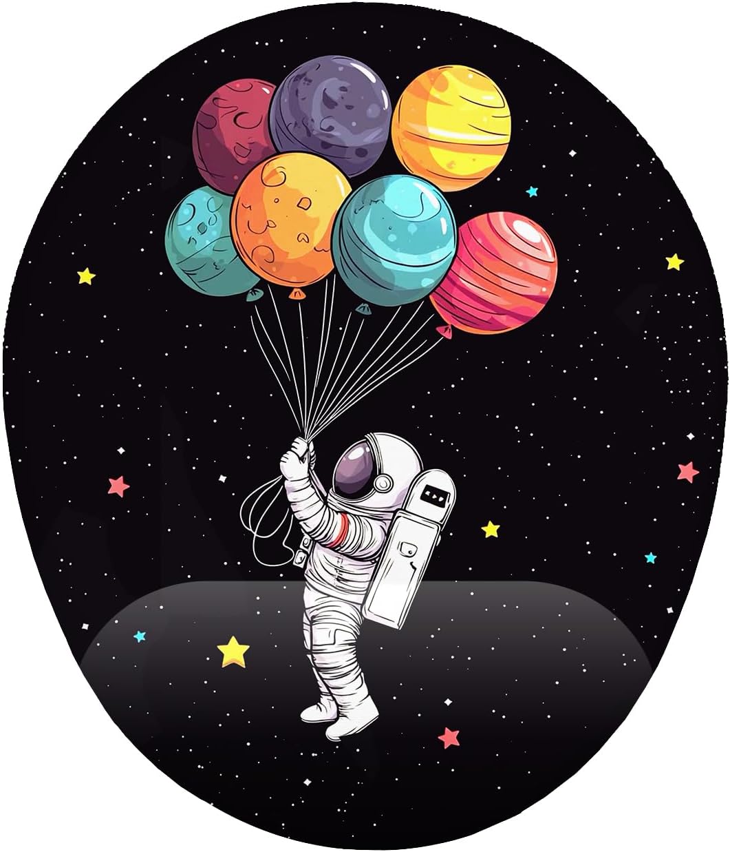 Alternative view of Astronot Uzay ve Gezegenler Bilek Destekli Mouse Pad