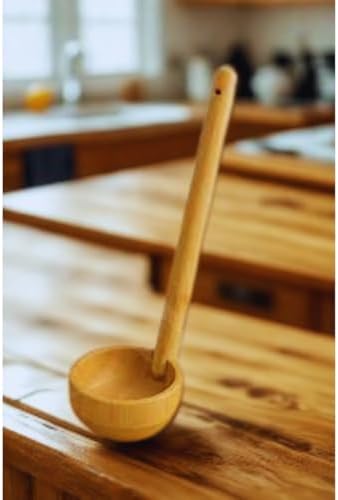 Alternative view of Doğal Bambu Kepçe 28 cm – Sağlıklı, Dayanıklı, Çevre Dostu Mutfak Aracı – Çorba, Sos ve Yemek Servisi İçin Ideal