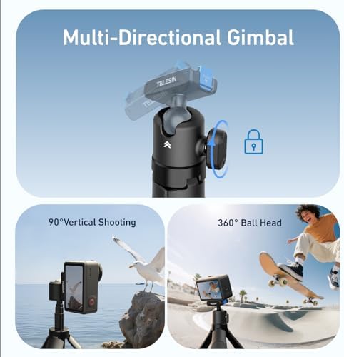Osmo Action Manyetik Selfie Çubuğu & | Osmo Action 3/4/5 Pro/Osmo 360 Uyumlu Hızlı Çıkarılabilir Mini & Selfie Stick