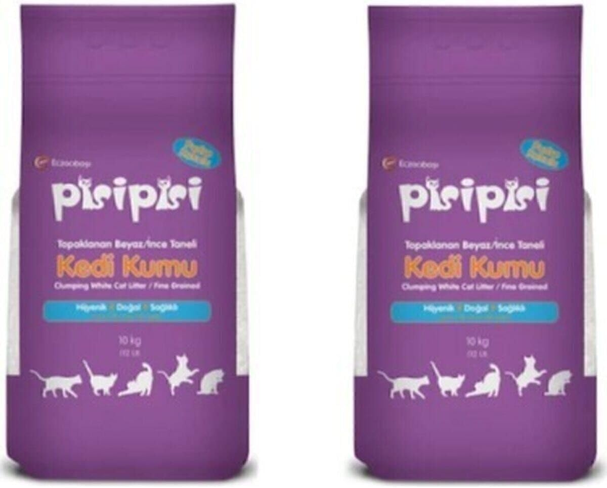 Alternative view of Pisipisi Pisi Pisi Pudra Kokulu Bentonit Kedi Kumu Ince Taneli(10Kg 12 Lit)2 Adet
