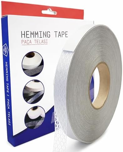 Alternative view of Perde Telası 1.5 cm x 50 m - Kalın Paça Kot Denim Telası - Çift Taraflı Yapışkan Tela - Amerikan Tela - Dikiş Nakış Telası (Beyaz)
