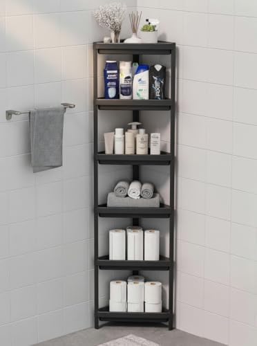 Alternative view of Life 6 Katlı Üçgen Plastik Siyah Banyo Mutfak Rafı MIT1234