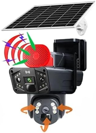Alternative view of RX-35 AI 4G güvenlik kamerası, 6 megapiksel çift lens, hareket algılama, 4G SIM kart ve güneş paneli uyumluluğu