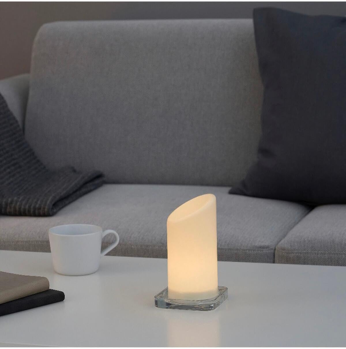 Adellövskog Beyaz 16 Cm Led'Li Blok Mum Ürün