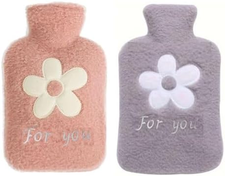 İkiADET SICAK SU TORBASI PELUŞ PAPATYA DESENLİ 21x13,5x2cm 500 ml