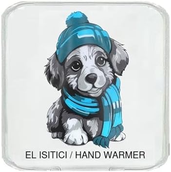 MAVİ BERELİ KÖPEK CEP SOBASI,EL ISITICI,SICAK SU TORBASI PVC 10x9,5cm