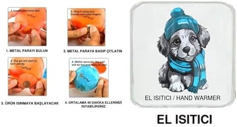 Alternative view of MAVİ BERELİ KÖPEK CEP SOBASI,EL ISITICI,SICAK SU TORBASI PVC 10x9,5cm