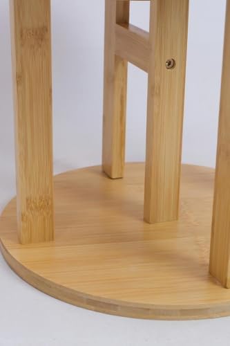Bambu Yuvarlak Form 5 Raflı Saksılık Saksı Standı Çiçeklik Organizer DB-0036