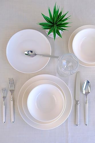 Tabakevi Tabak Evi Porselen Beyaz Yemek Takımı 6 Kişilik 24 Parça