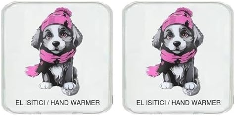 Alternative view of İki ADET KIRMIZI BERELİ KÖPEK CEP SOBASI,EL ISITICI,SICAK SU TORBASI PVC 10x9,5cm