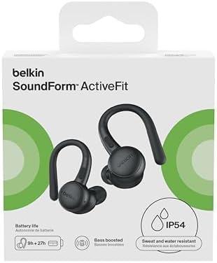 Alternative view of SoundForm ActiveFit Kablosuz Kulaklıklar, Dahili Mikrofon, USB-C Hızlı Şarj, 36 Saat Pil Ömrü, IP54 Suya Dayanıklılık Siyah