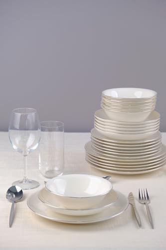 Tabakevi Tabak Evi Porselen Platin Yemek Takımı 24 Parça 6 Kişilik