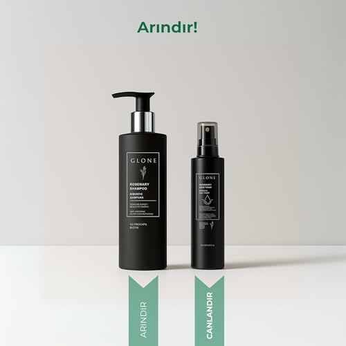 Alternative view of GLONE Dökülme Karşıtı Biberiye Saç Toniği - Saç Kökü Güçlendirici ve Sağlıklı Uzamaya Yardımcı, Keratin & Kafeinli Sprey, 150 ml