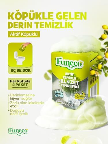Alternative view of Klozet Tuvalet WC Temizleyici, 1 Kutuda 4 Paket (300g), Aktif Köpüklü, Doğa Dostu, Limon